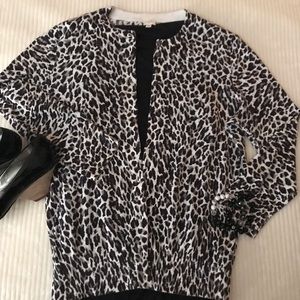 J Crew Leopard Cardigan